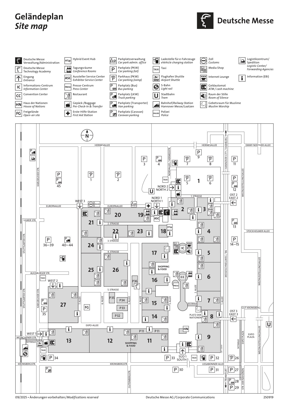 Overview map of the Hanover Fairground